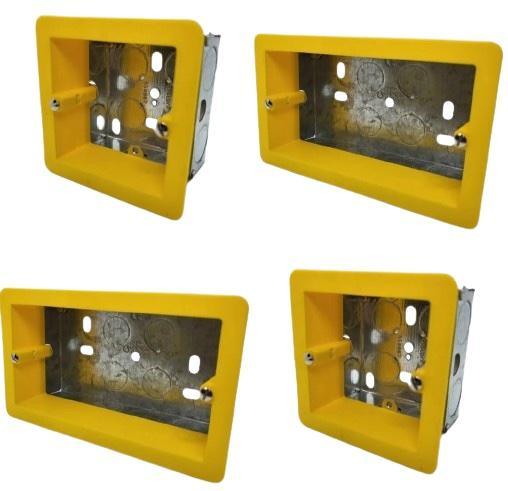 Sockitz Reusable Socket Safety Shields - 1 & 2 Gang, 30mm Depth - Pack Of 20, Yellow, UK Made